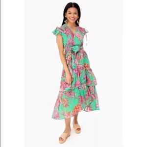 NWT Banjanan Flamingo Rhododendron Island Dress